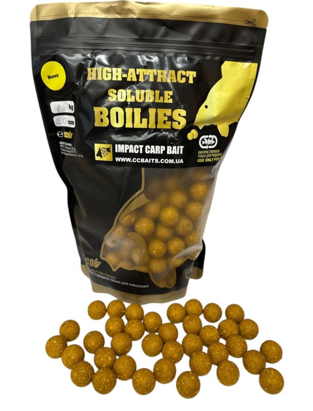 Бойли CCBaits Economic Soluble High-Attract - Димові - Розчинні - Honey (Мед)