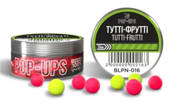 Бойли Interkrill Pop-Up - Ø10 мм - 15 г - Тутті-Фрутті/Tutti-Frutti