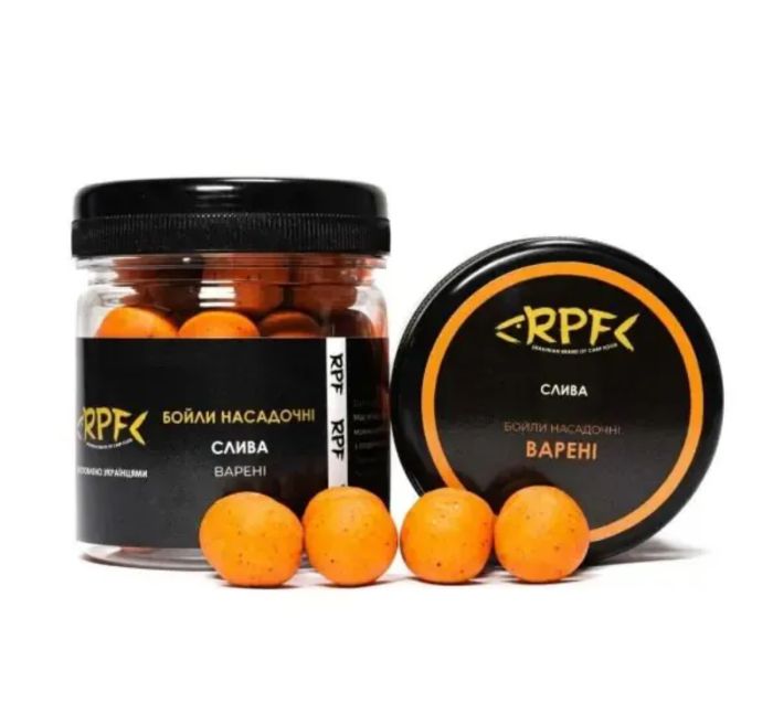 Бойли RPF насадочні варені Ø16 мм - Тонучі - ПЕТ-банку 100 г - Слива