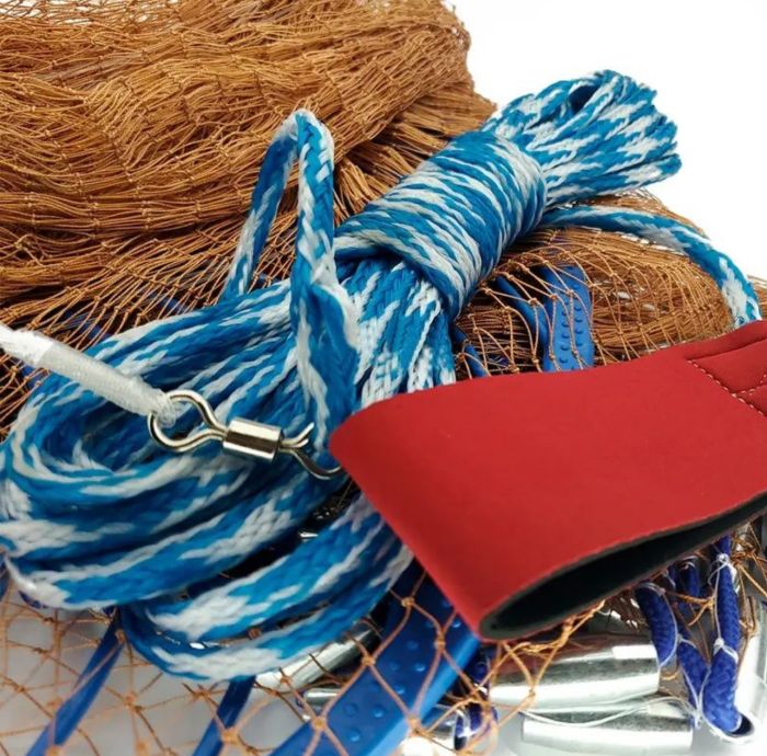 Кастингова мережа, парашут з кільцем Фрісбі - 2 м - Осередок Ø20 мм - Нитка