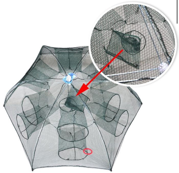 Раколовка парасолька - 12 входів - 6 граней
