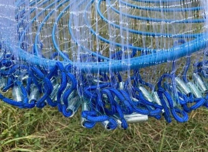 Кастингова мережа, парашут з кільцем Фрісбі - 2 м - Осередок Ø12 мм - Лісочка