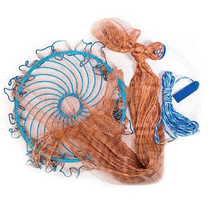 Кастингова мережа, парашут з кільцем Фрісбі - 2 м - Осередок Ø20 мм - Нитка