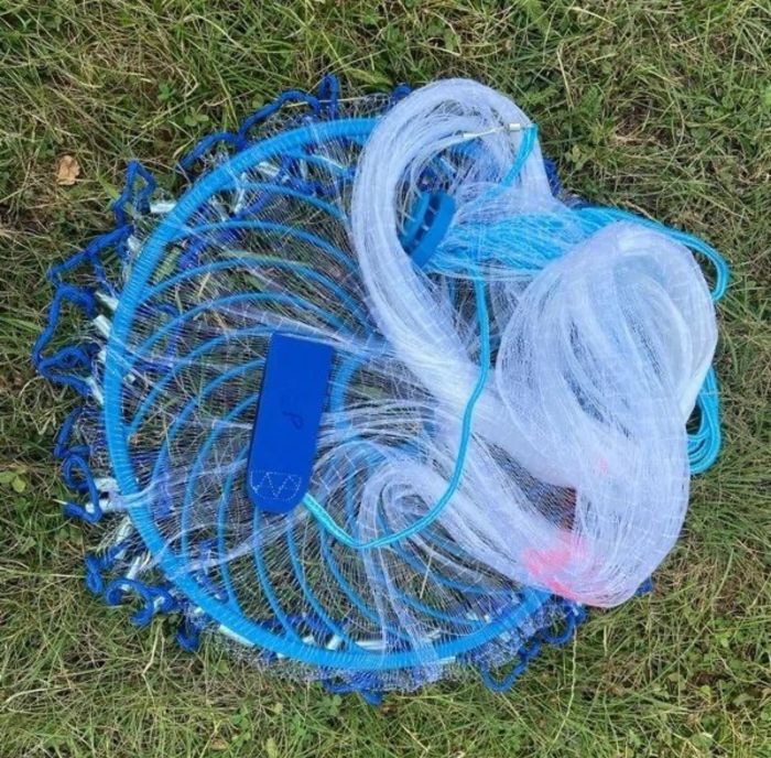 Кастингова мережа, парашут з кільцем Фрісбі - 2 м - Осередок Ø12 мм - Лісочка