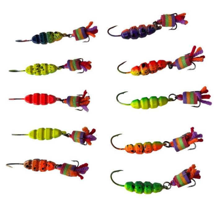 Блешня Лижа (Букар, личинка) - 1 гачок + трійник - 1 шт.