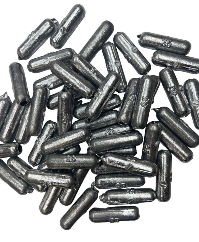 Вантаж для мереж - Ковзаючий - Свинець - Циліндр - 50 шт/уп