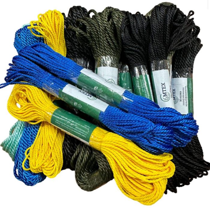 Шнур поліпропіленовий (кручений) Жовтий - 20 м