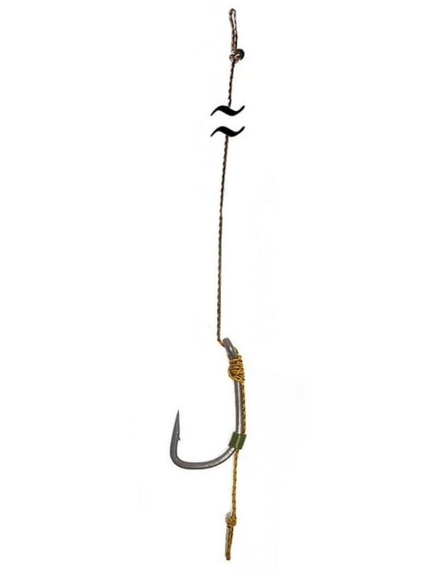 Бойловий (карповий) повідець X-Strong Carp - 10 см - Wide Gape Hook №6 - 25lb/11.5kg - ПрофМонтаж - 3 шт/уп