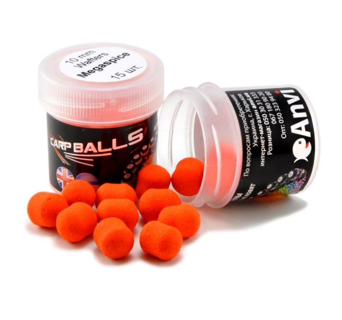 Бойли Carp Balls Wafters - Нейтральна плавучість - Ø10 мм - 15 шт/уп - Megaspice (Мегаспеції)