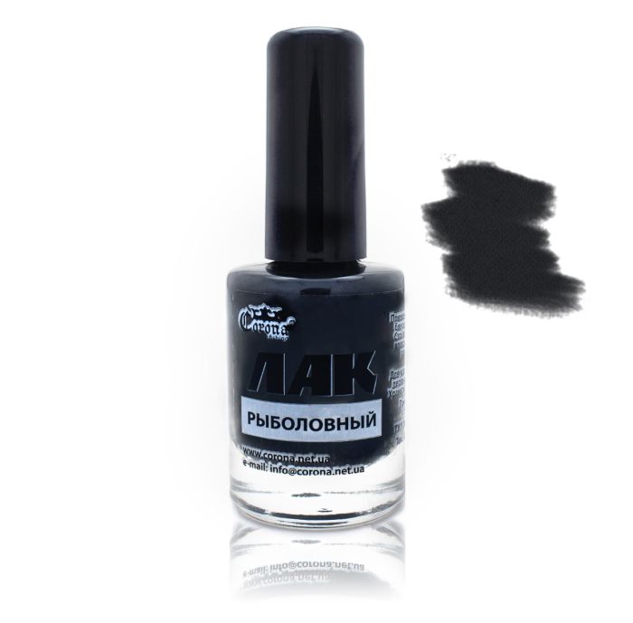 Лак рибальський Corona - 20 мл - Флуоресцентний - Чорний