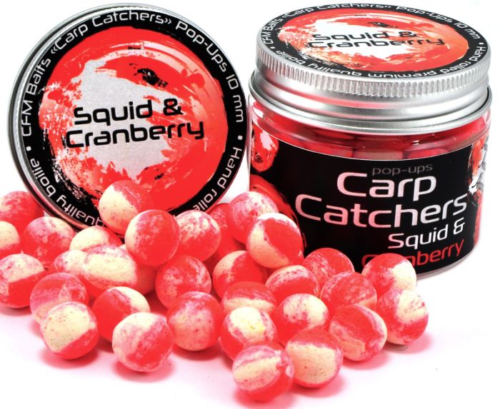 Бойли Carp Catchers Pop Ups - Плаваючі - Ø10 мм - 35 шт/уп - Squid Cranberry