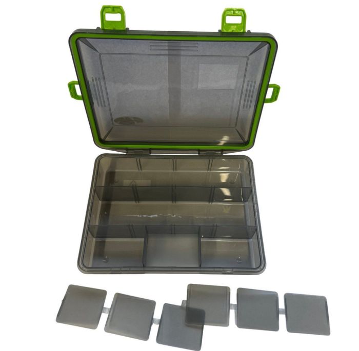 Коробка Briz 036 - Для рибальських снастей - 11 осередків - Прозора