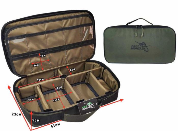 Сумка-органайзер Tackle Bag FFC для аксесуарів та годівниць - На 6 відділень - ПрофМонтаж
