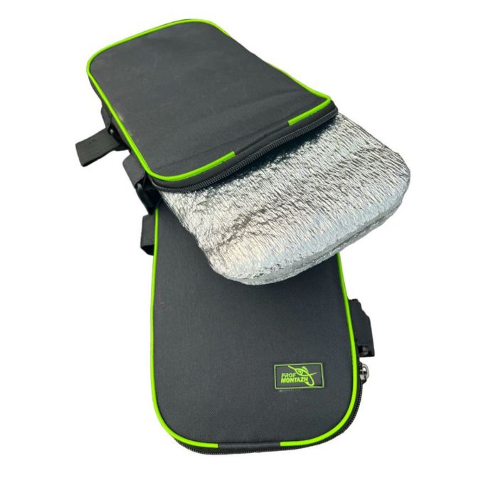 Наколінники зимові ПрофМонтаж на змійці - 33х19х3 см - Чорні