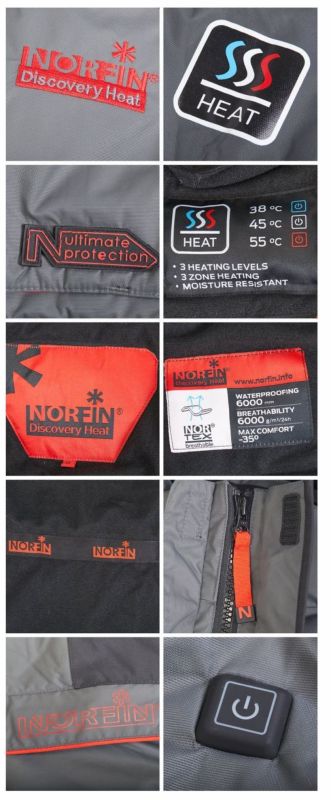 Зимовий костюм Norfin Discovery Heat з підігрівом - M - Сірий
