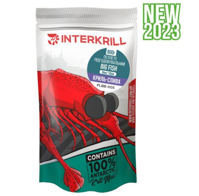 Пеллетс Interkrill Start Mix (4mm & 6mm) Кріль-Слива - 800 г