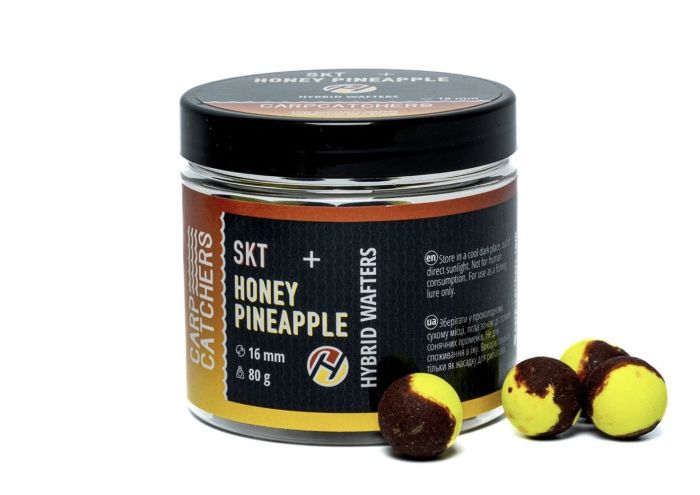 Бойли Carp Catchers Hybrid Wafters - SKT&Honey Pineapple - Ø16 мм - Двоколірні