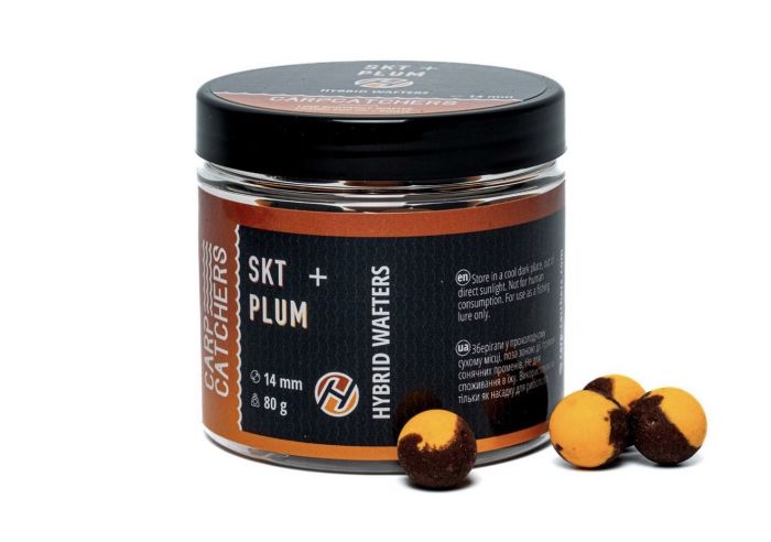Бойли Carp Catchers Hybrid Wafters - SKT&Plum - Ø14 мм - Двоколірні