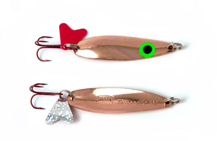 Блешня Spinnex Krocodile - 16 г, що коливаються - Очі зелені - Мідь