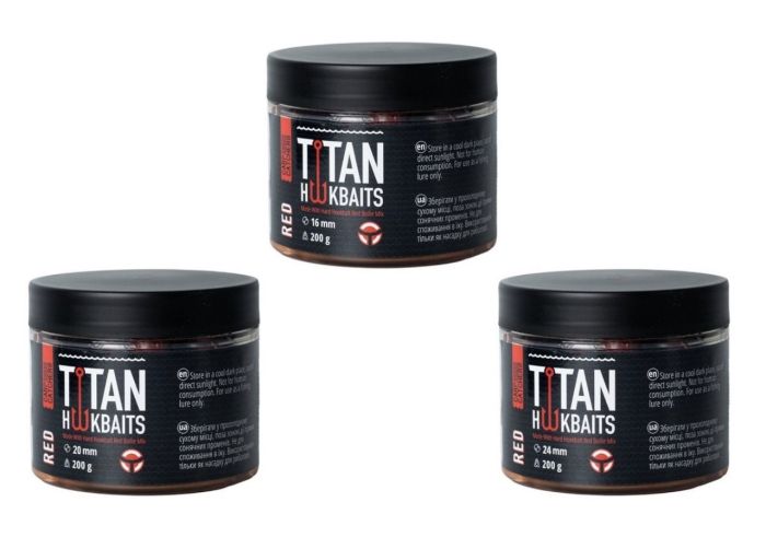 Бойли Carp Catchers Craft Titan Hookbaits RED - Варені - Тонучі - Насадочні