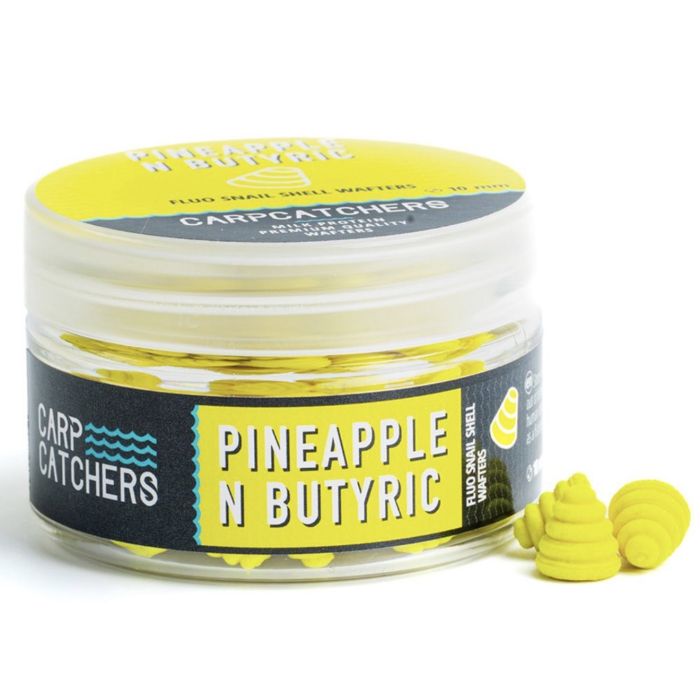 Бойли Carp Catchers - Pineapple N Butyric - Ø10 мм - Fluo Snail Shell Wafters - Однотонні