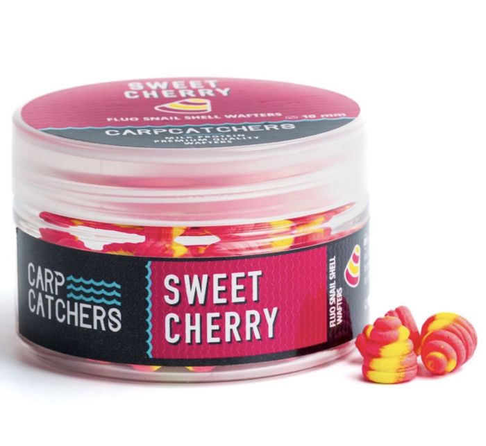 Бойли Carp Catchers - Sweet Cherry - Ø10 мм - Fluo Snail Shell Wafters - Двоколірні