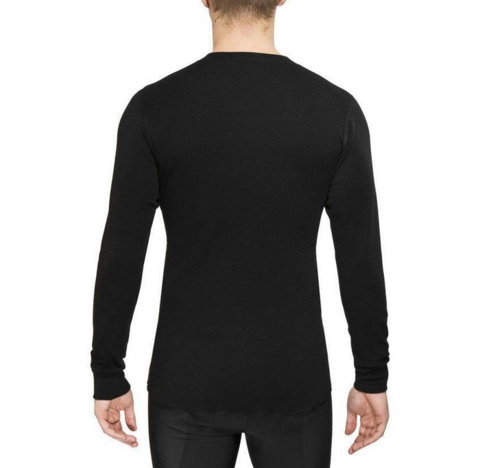 Термокофта чоловіча Aclima LightWool Undershirt Long Sleeve Man Jet Black - 100% вовна мериноса - Чорний