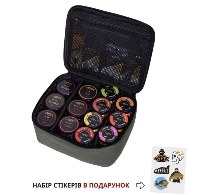 Сумка для насадок RPF + Подарунок набір Стікерів - 29х26х11 см - Олива