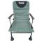 Карпове крісло Megastrike - SH9-3-5 - 50x55x95 см - З боковою кишенею на змійці - Оливково-зелений
