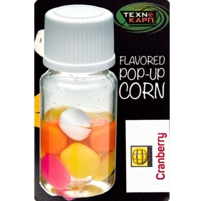 Силіконова кукурудза - Технокарп - Pop-up Texnocorn Mix - 10 мм - Cranberry-Nutrabaits (Журавлина) - 10 шт/уп