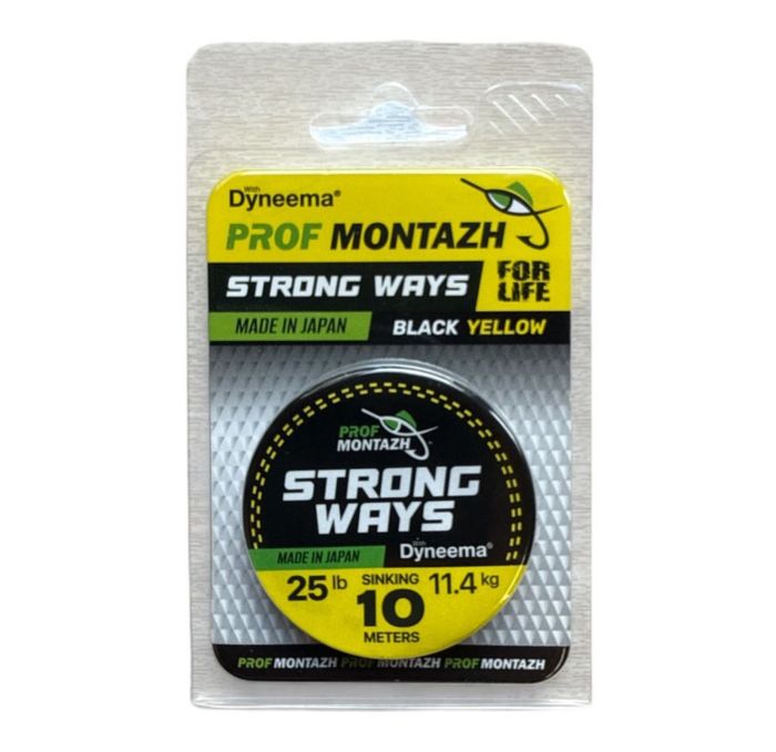 Повідковий матеріал Black Yellow - 25lb/11.4kg - 10 м - ПрофМонтаж - Україна