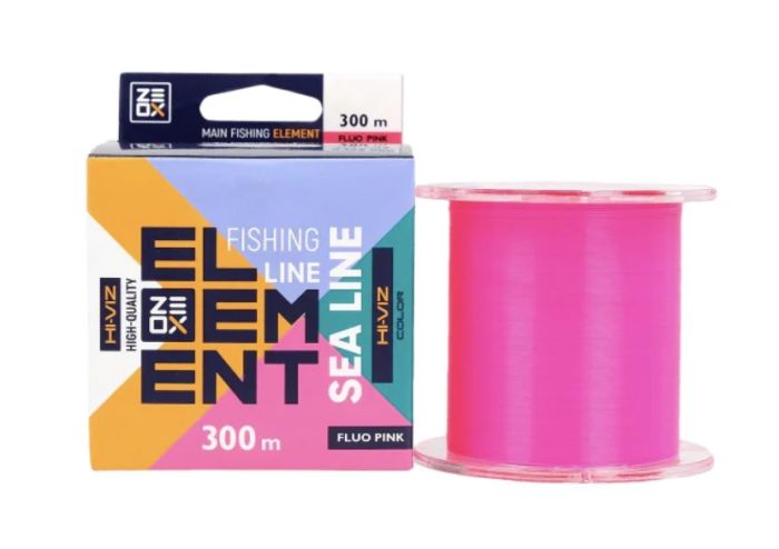 Ліска ZEOX Hi-Viz Element Sea - 300 м - Fluo Pink (Флюоресцентно-рожевий)