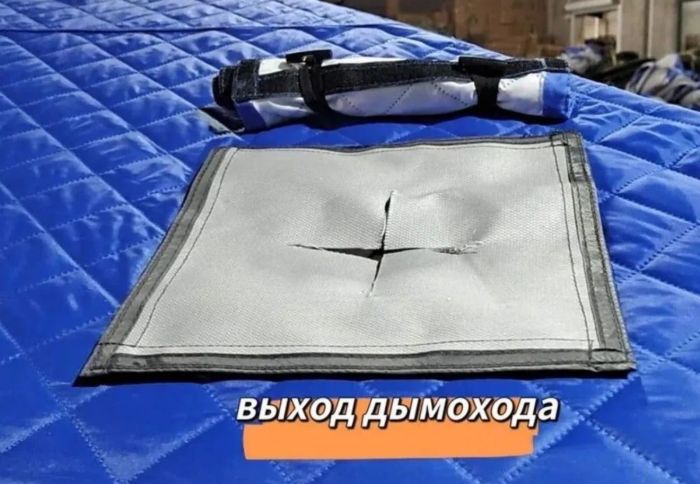 Палатка Mircamping 2023 - Напівавтомат - 8-місна - Зимова - Тришарова - З підлогою - Мобільна лазня