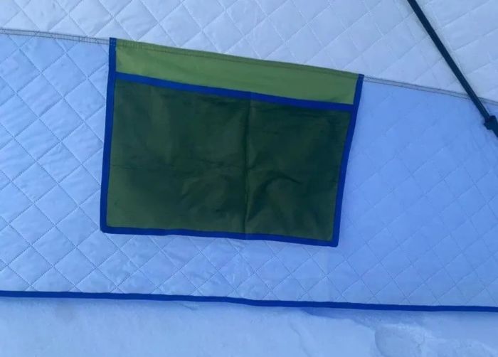 Палатка Mircamping 2023 - Напівавтомат - 8-місна - Зимова - Тришарова - З підлогою - Мобільна лазня