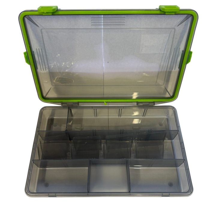 Коробка Briz 037 - Для рибальських снастей - 13 осередків - Прозора