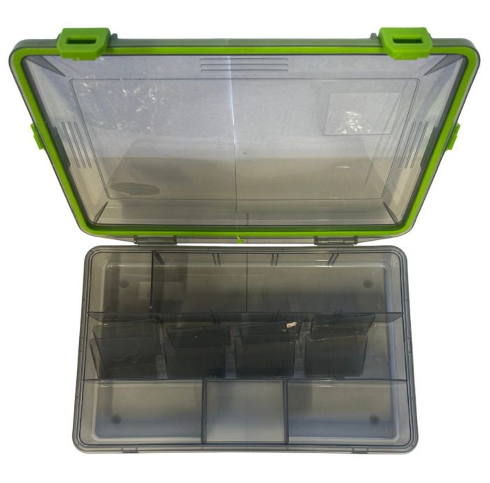 Коробка Briz 037 - Для рибальських снастей - 13 осередків - Прозора