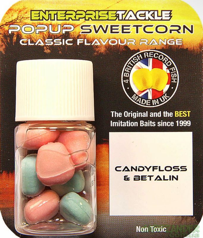 Кукурудза силіконова EnterPrise у дипі - Штучна - Candyfloss&Betalin Corn - Pink/Blue - 8 шт/уп