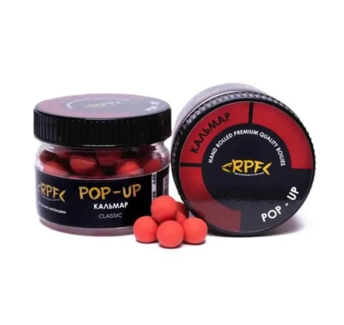 Бойли RPF Поп-ап Classic Однотонні Ø6 ​​мм - Плаваючі - ПЕТ-банку 25 г - Кальмар