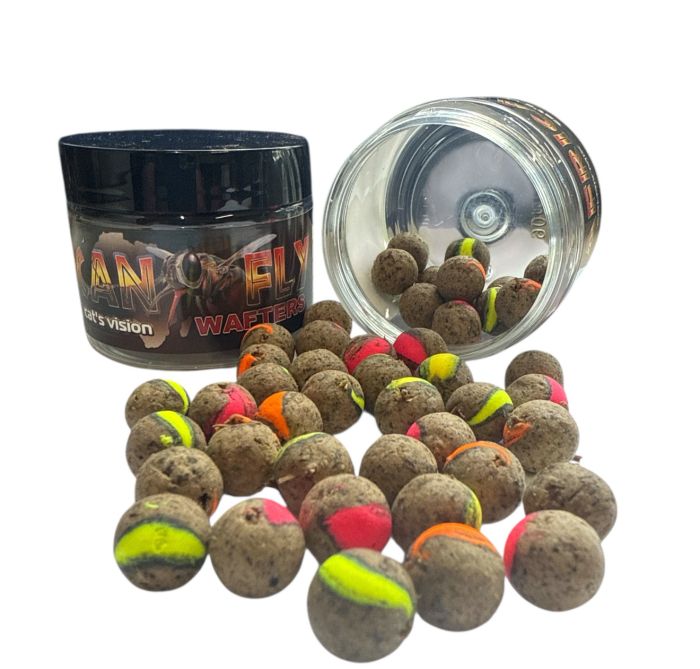 Бойли вафтерси Trinity Baits AFRICAN FLY CAT'S VISION mix - Ø12 мм - Нейтральна плавучість