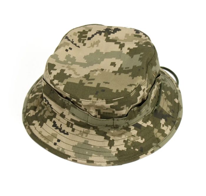Панама польова ЗСУ - Тактична військова панама з регулятором та стрічкою - Піксель