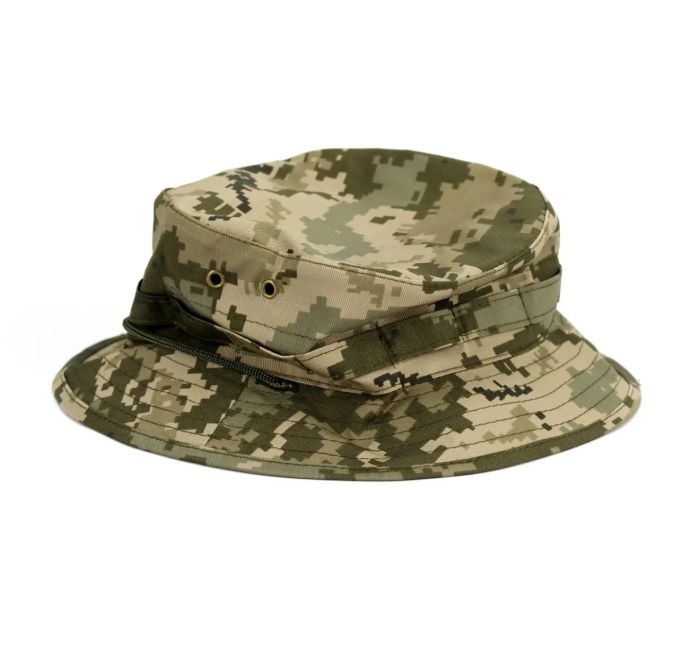 Панама польова ЗСУ - Тактична військова панама з регулятором та стрічкою - Піксель