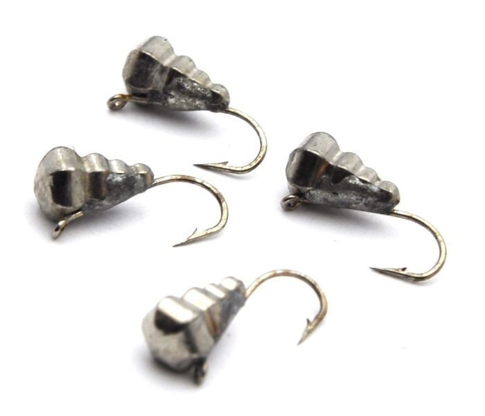 Мормишка Вольфрам Крапля Гранена - Темне срібло - 10 шт./уп