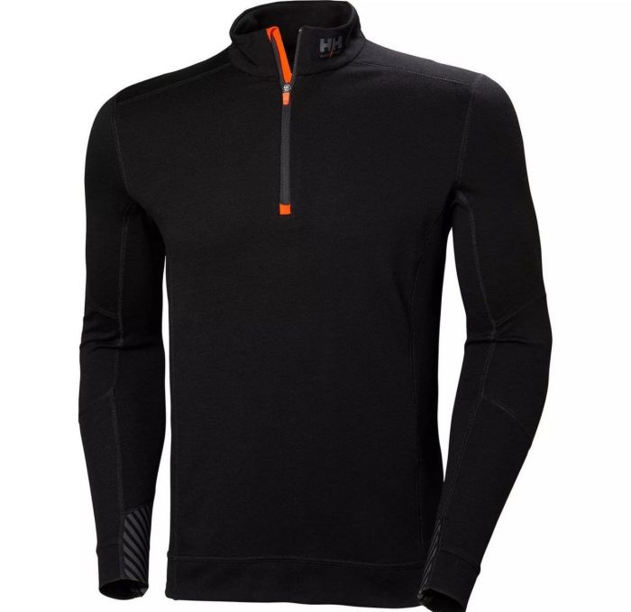 Термофутболка чоловіча Helly Hansen HH Lifa Merino Half Zip - Black