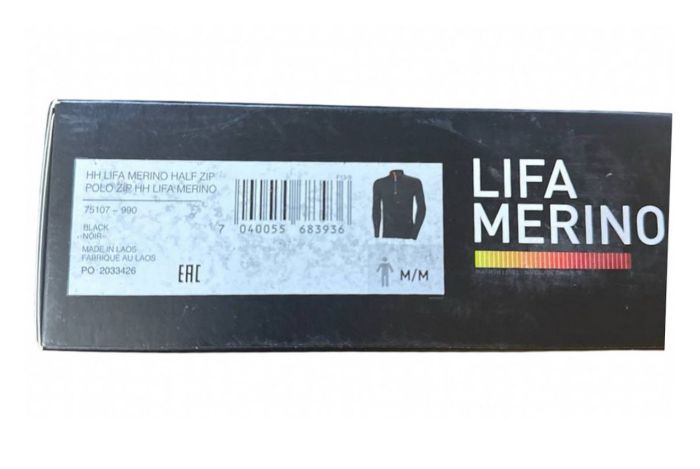 Термофутболка чоловіча Helly Hansen HH Lifa Merino Half Zip - Black