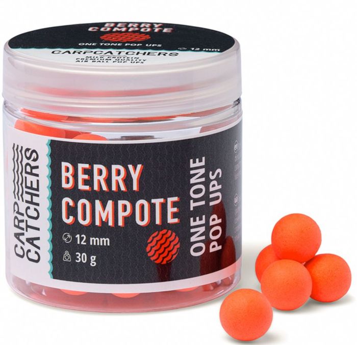 Бойли Carp Catchers Pop Ups - Ø12 мм - Fluoro Red - Однотонні - Berry Compote