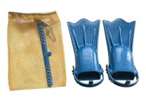 Ласти дитячі для басейну з відкритою п'ятою - Розмір 16,5-22,5 (100-140 мм) - Сині