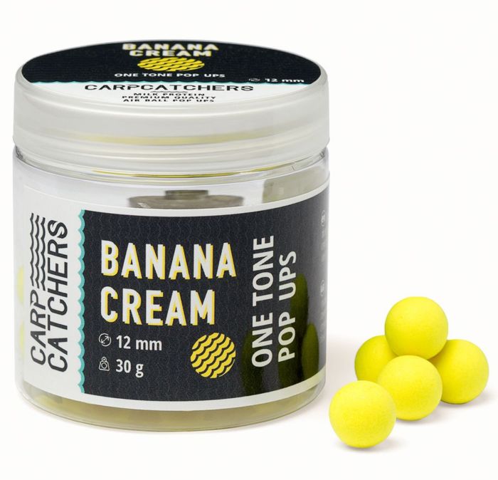 Бойли Carp Catchers Pop Ups - Ø12 мм - Fluoro Yellow - Однотонні - Banana Cream