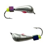 Мормишка Вольфрамова Володимирська "Уралочка" - З кубиком хамелеон - 3 мм - 0.7 г - Срібло з крапкою - Арт.587