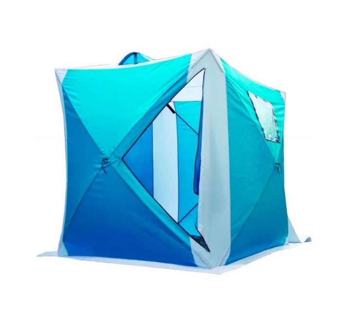 Палатка-куб зимовий одношаровий Lanyu 1941 - Без підлоги - Автомат - 3-х місний - Блакитна