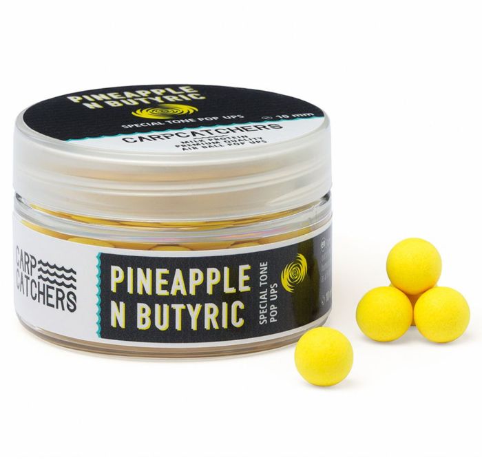 Бойли Carp Catchers Pop Ups Special Tone - Плаваючі - Ø10 мм - Natural Fluoro Yellow - Pineapple N Butyric